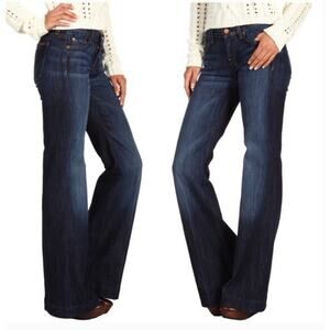 7 For All Mankind Dark Blue Flare Jeans